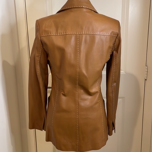 Theory Stitched leather jacket - Picture 2 of 4